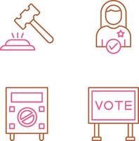 Gavel and Candidate Icon vector