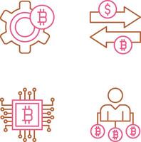 Setting and Money Exchange Icon vector