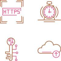 Https and Alarm Icon vector