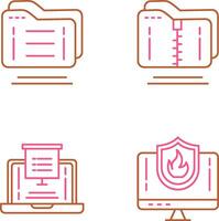 Folder and Compressed Icon vector