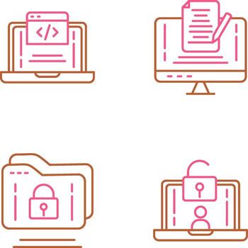 Coding and Note Icon vector