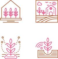 granja casa y naturaleza icono vector