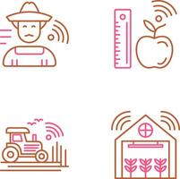 Farmer and Measure and Measure Icon vector