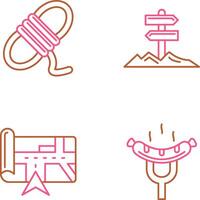 Direction and Rope Icon vector