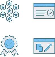 reputaion management and qc passed Icon vector