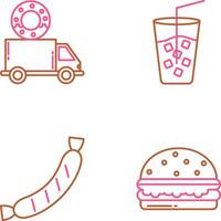 Delivery Truck and Cold Drink Icon vector