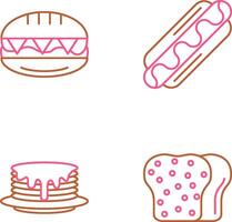 Sandwich and Hotdog Icon vector