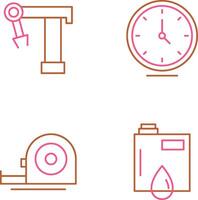 Robotic Arm and Clock Icon vector