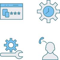 Website Promotion and Time Optimization Icon vector