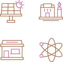 Solar Energy and Factory Icon vector