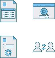 content planning and web support Icon vector