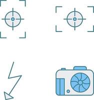 focus vertical and focus horizontal Icon vector
