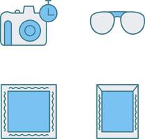 glasses and timer on camera Icon vector