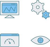 web analysis and preferences Icon vector