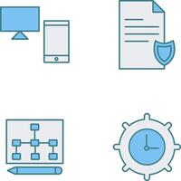 devices and private document Icon vector