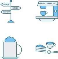 signboard and coffe machine Icon vector