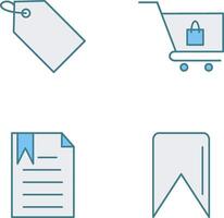 tag and cart Icon vector