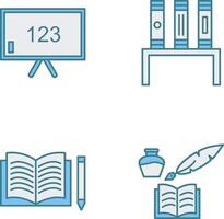 Classroom Board and Bookstand Icon vector