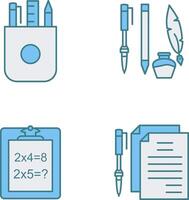 Stationery and Writing Equipment Icon vector