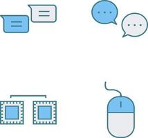 messages and conversation bubbles Icon vector