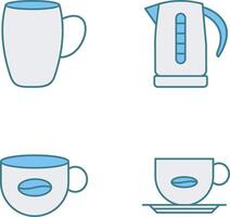 mug and kettle Icon vector