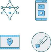 Networks and Mobile Applications Icon vector