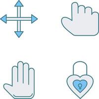 move and hold Icon vector