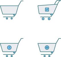 empty cart and confirm order Icon vector