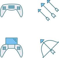 Gaming Console and Arrows Icon vector