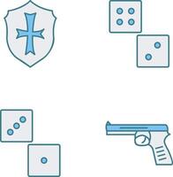 Dice and Shield Icon vector