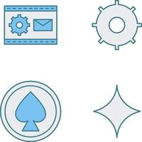 Blogging Service and Setting Icon vector