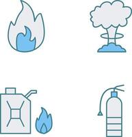 flame and bomb blast Icon vector