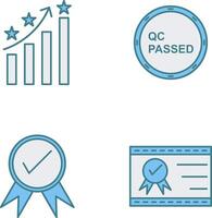 Reputation Management and QC Passed Icon vector