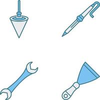 Plumb Bob and Soldering Icon vector