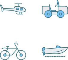 Helicopter and Safari Icon vector