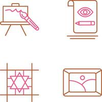 canvas and sketch Icon vector