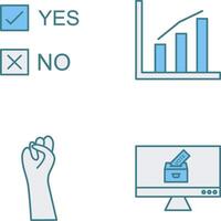 Yes No Option and Statistics Icon vector