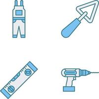 Jumpsuit and Trowel Icon vector