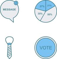 Message Bubbles and Pie Chart Icon vector