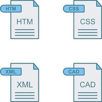 HTM and CSS Icon vector