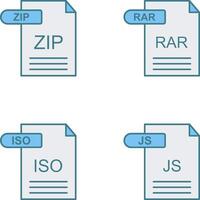 ZIP and RAR Icon vector