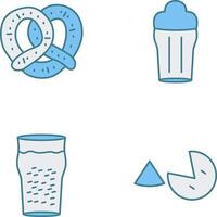 Pretzel and Pint of Beer Icon vector