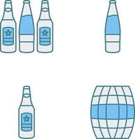 Beer Bottles and alcohol Icon vector