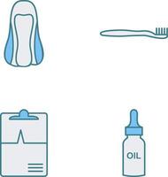 Toothbrush and Hair Icon vector