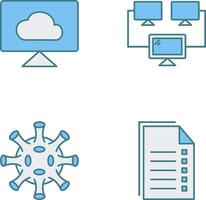 Cloud Systems and Connected Icon vector