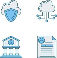 Cloud Computing and Shield Icon vector