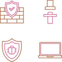 Firewall and Seat Icon vector