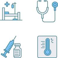 Stethoscope and Hospital Icon vector