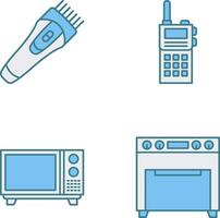 Trimmer and Communication Icon vector