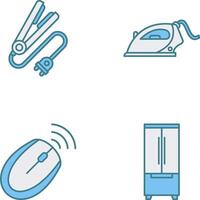 Hair iron and Laundry Icon vector